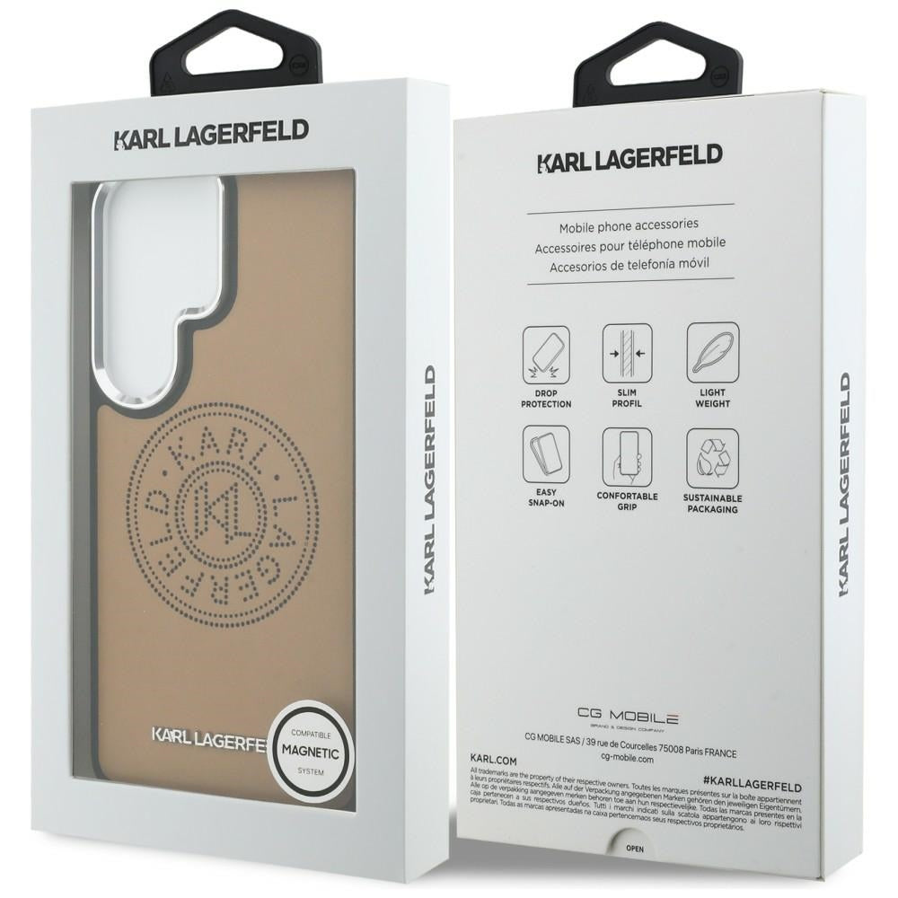 Puzdro MagSafe pre Samsung Galaxy S26 Ultra S948, Karl Lagerfeld, Karl Round Point Logo, Hnedá