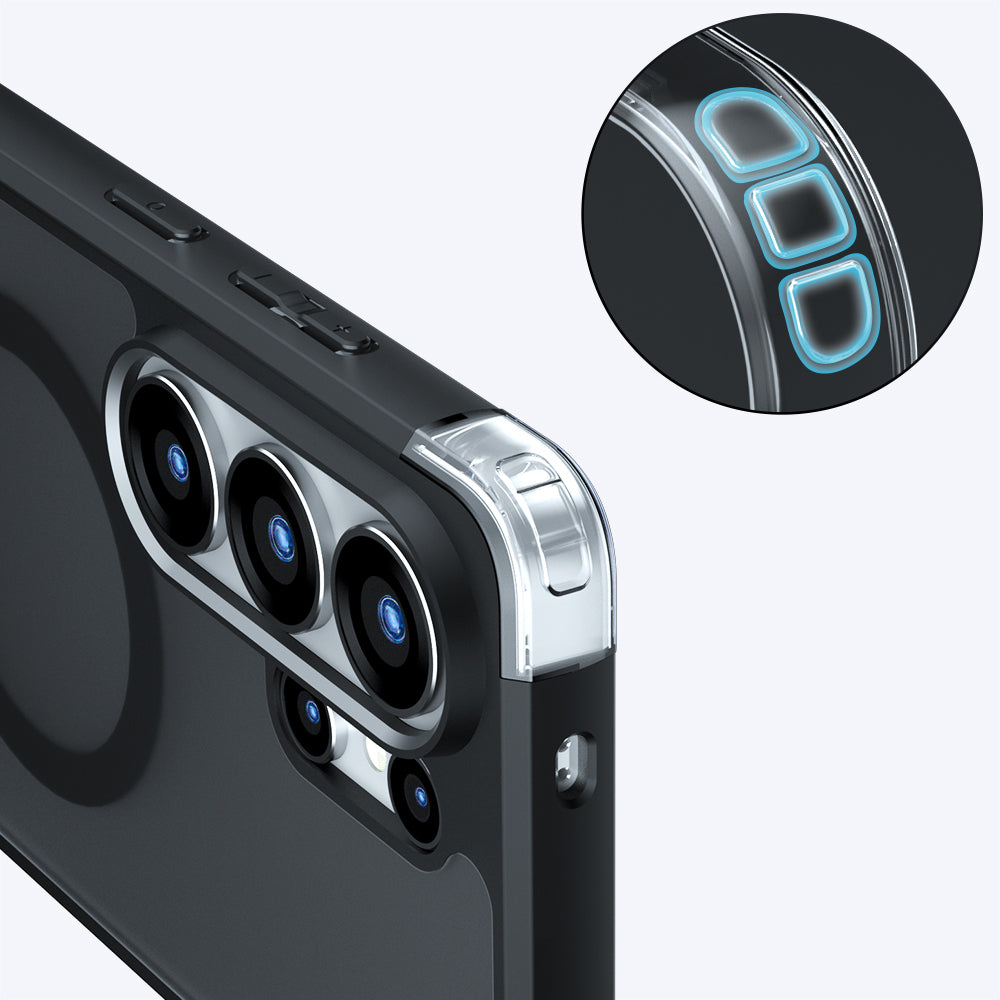 Puzdro MagSafe pre Samsung Galaxy S26 Ultra S948, Techsuit, PureFrost, Saténová Čierna