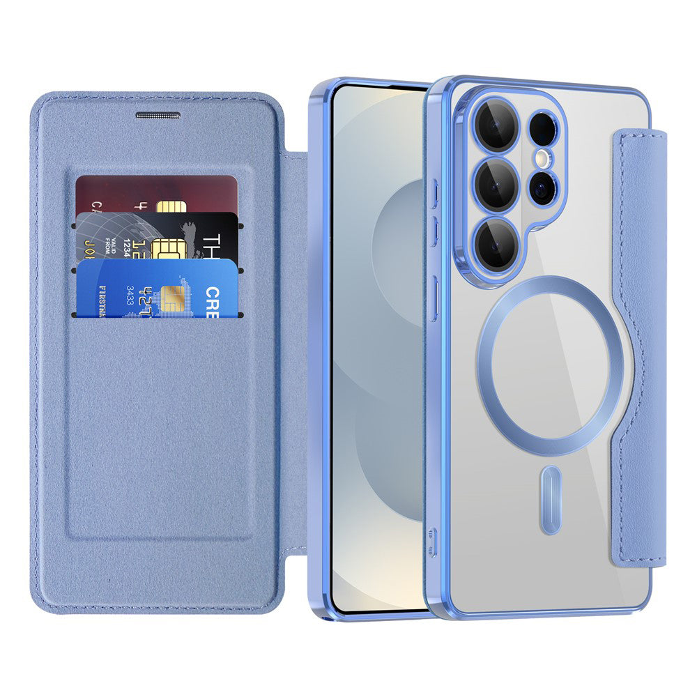 Puzdro MagSafe pre Samsung Galaxy S26 Ultra S948, Techsuit, SmartMag Book, Bleu