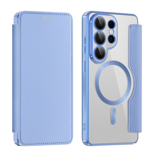 Puzdro MagSafe pre Samsung Galaxy S26 Ultra, Techsuit, SmartMag Book, Modrá