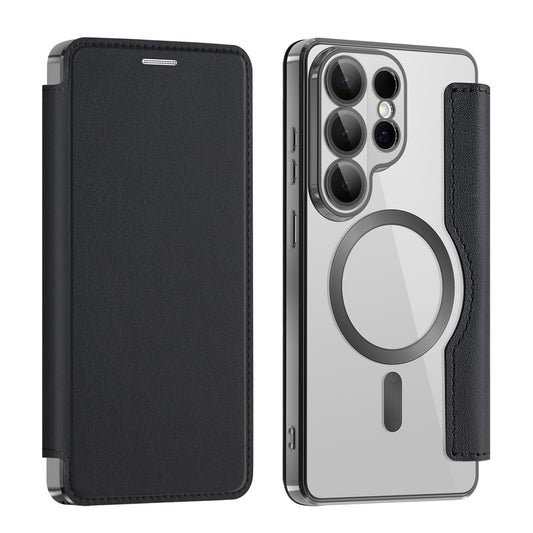 Puzdro MagSafe pre Samsung Galaxy S26 Ultra, Techsuit, SmartMag Book, Čierne