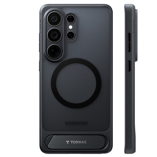 Puzdro MagSafe pre Samsung Galaxy S26 Ultra, Torras, Pstand, Čierne