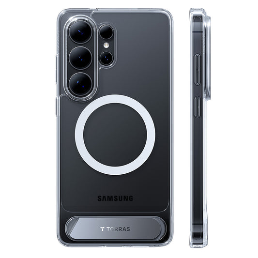 Puzdro MagSafe pre Samsung Galaxy S26 Ultra, Torras, Pstand, Transparentné