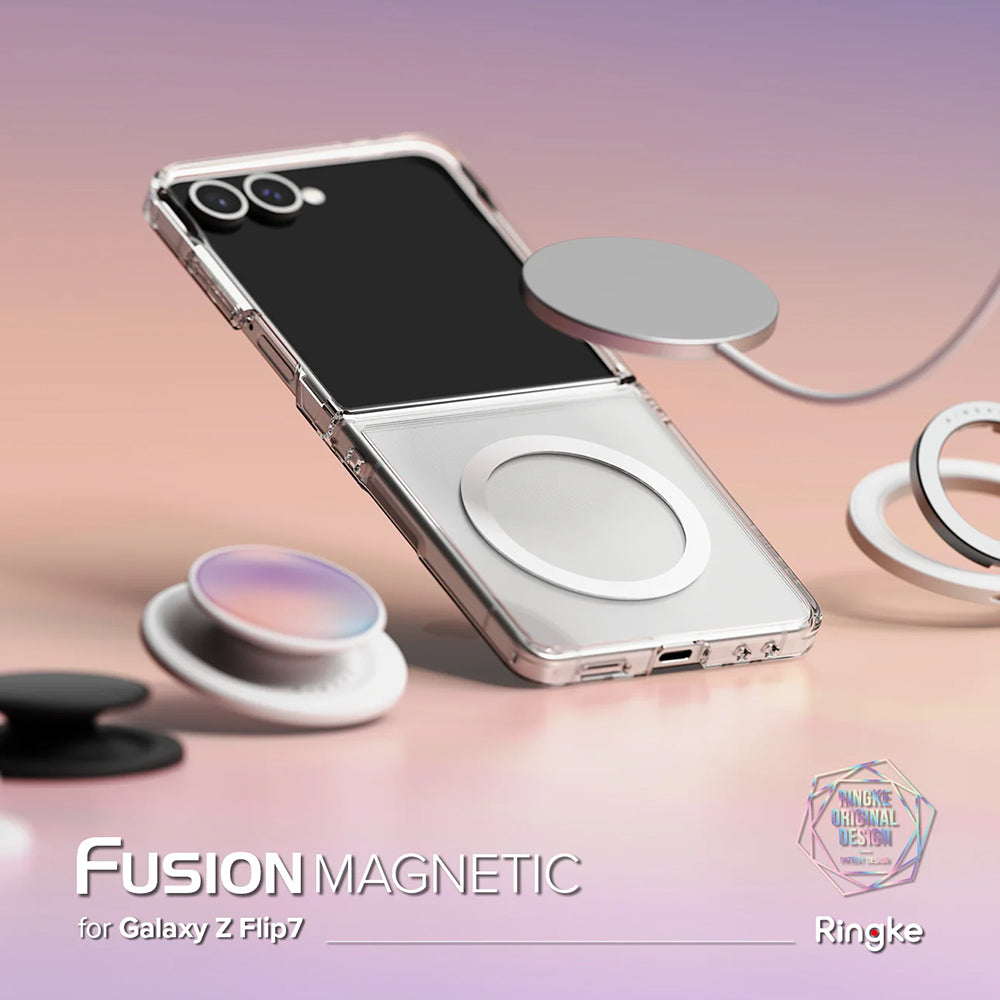 MagSafe puzdro pre Samsung Galaxy Z Flip7 F766, Ringke, Fusion, Priehľadné