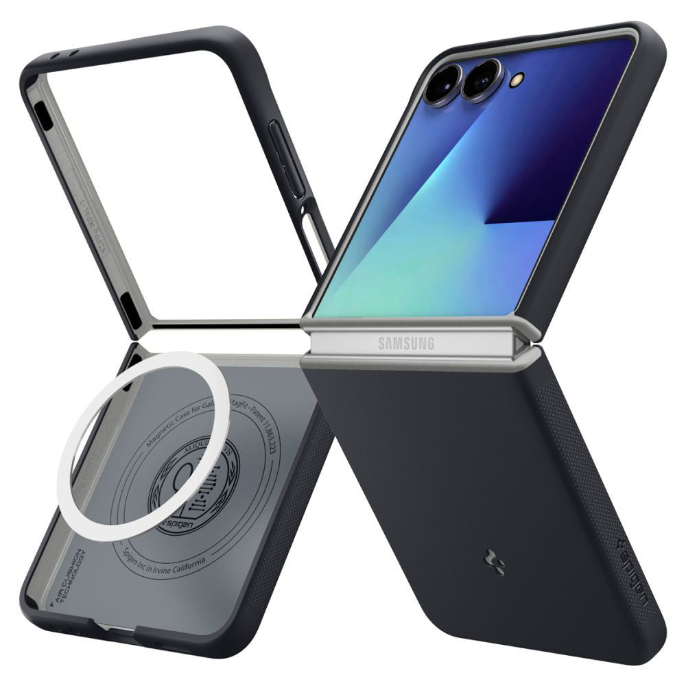 Puzdro MagSafe pre Samsung Galaxy Z Flip7 F766, Spigen, Caseology Nano Pop, Čierne