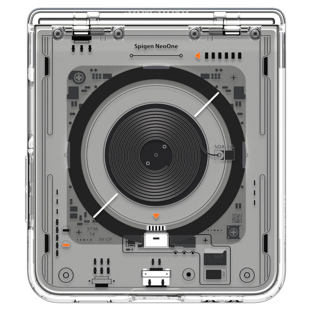 Puzdro MagSafe pre Samsung Galaxy Z Flip7 F766, Spigen, Ultra Hybrid Pro Neo One, Transparentné ACS09560