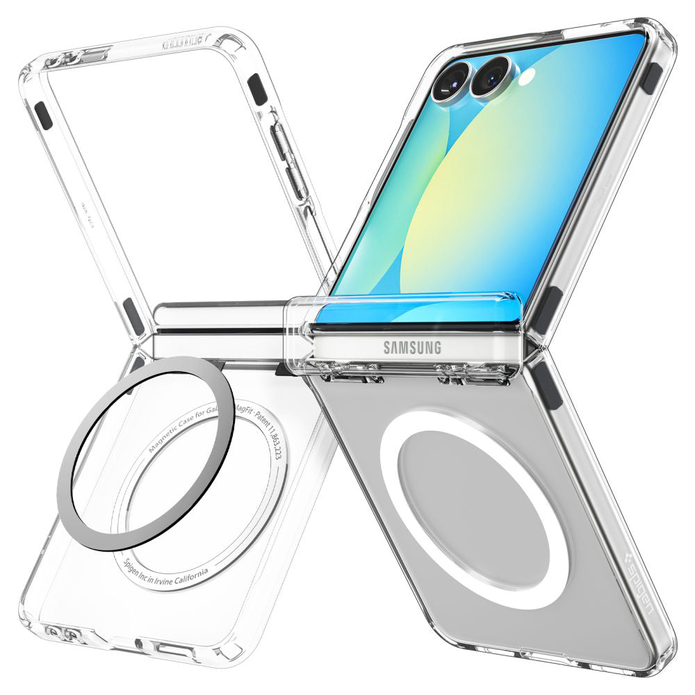 Puzdro MagSafe pre Samsung Galaxy Z Flip7 F766, Spigen, Ultra Hybrid Pro, Transparentné ACS09559