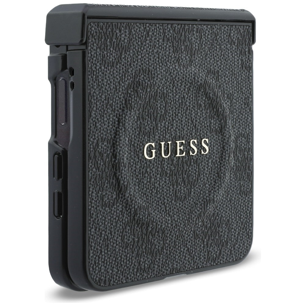 MagSafe puzdro pre Samsung Galaxy Z Flip8 F776, Guess, 4G Leather Classic, Čierna