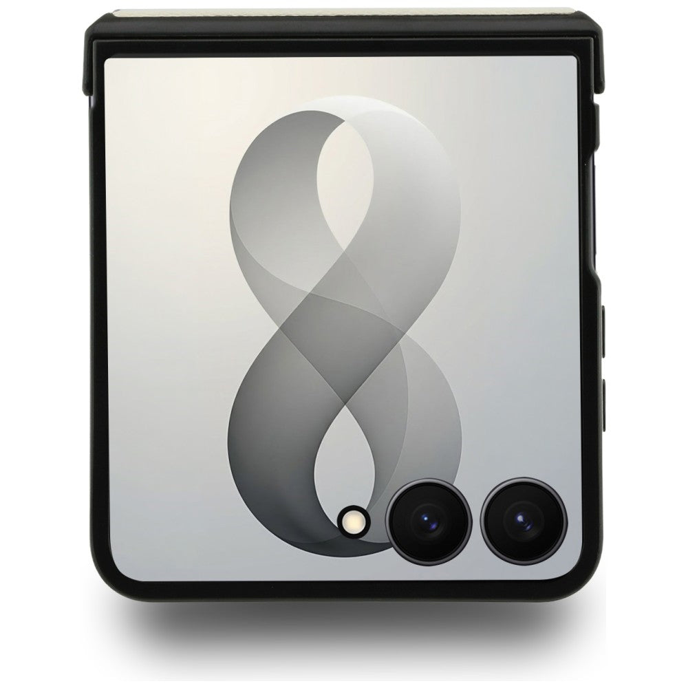 MagSafe puzdro pre Samsung Galaxy Z Flip8 F776, Guess, Ring Stand Grained Classic Logo, Béžová