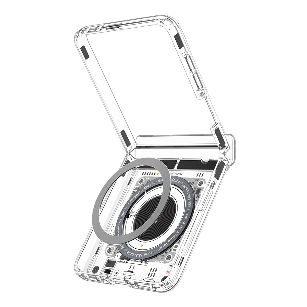 MagSafe puzdro pre Samsung Galaxy Z Flip8 F776, Spigen, Ultra Hybrid Pro Neo One, priehľadné ACS11525
