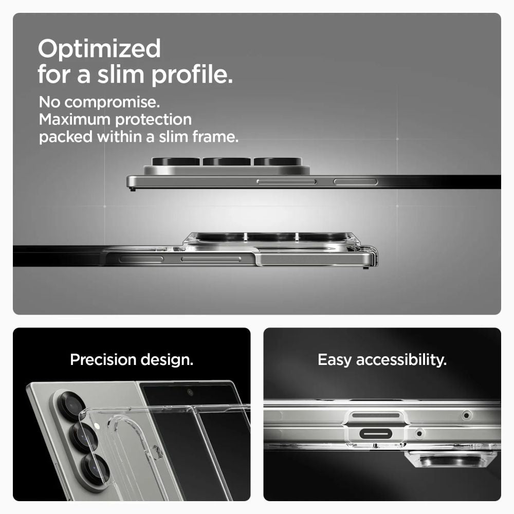 Puzdro MagSafe pre Samsung Galaxy Z Fold7 F966, Spigen, Air Skin, Transparentné ACS09545