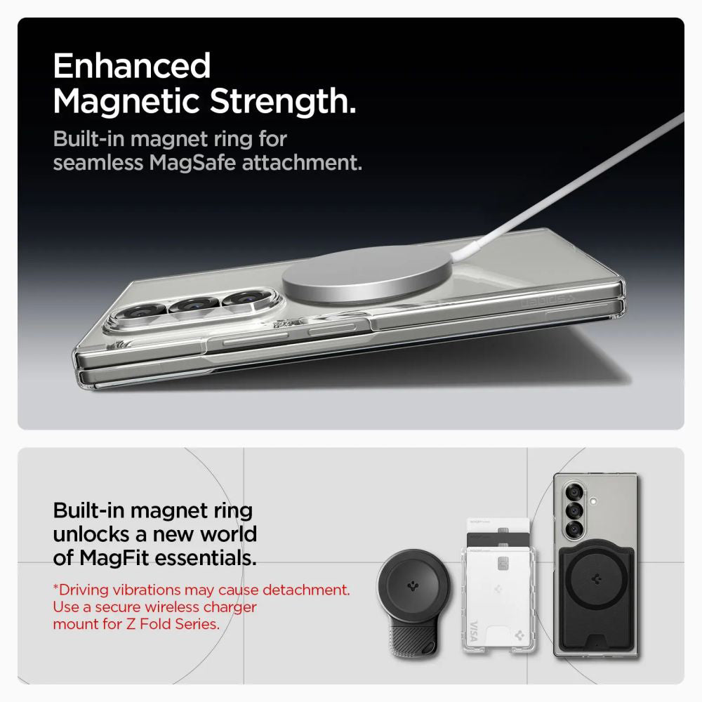 Puzdro MagSafe pre Samsung Galaxy Z Fold7 F966, Spigen, Air Skin, Transparentné ACS09545
