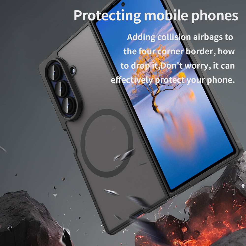 MagSafe puzdro pre Samsung Galaxy Z Fold7 F966, Techsuit, HaloFrost II, čierne