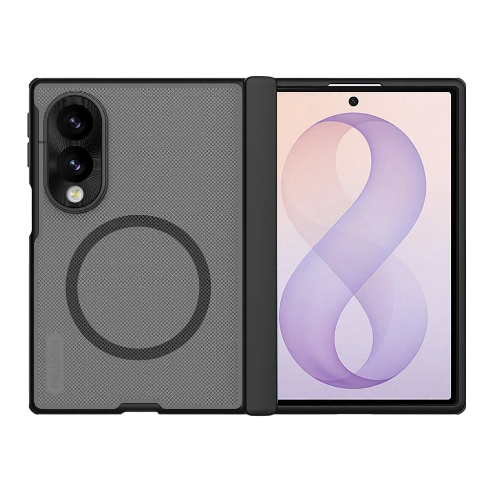 MagSafe puzdro pre Samsung Galaxy Z Fold8 F971, Nillkin, Super Frosted Shield, Čierne Priehľadné