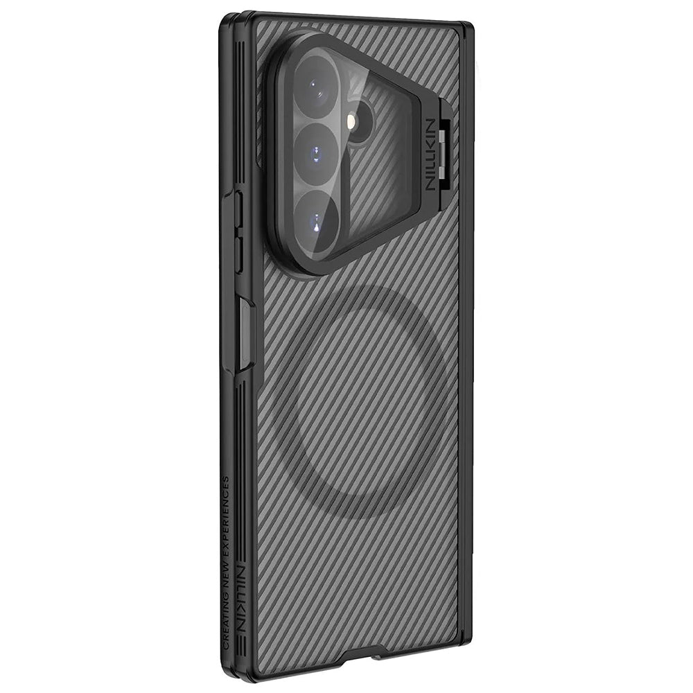 MagSafe Case for Samsung Galaxy Z Fold8 Ultra F976, Nillkin, CamShield Pro with Transparent Lens Cover, Transparent Black