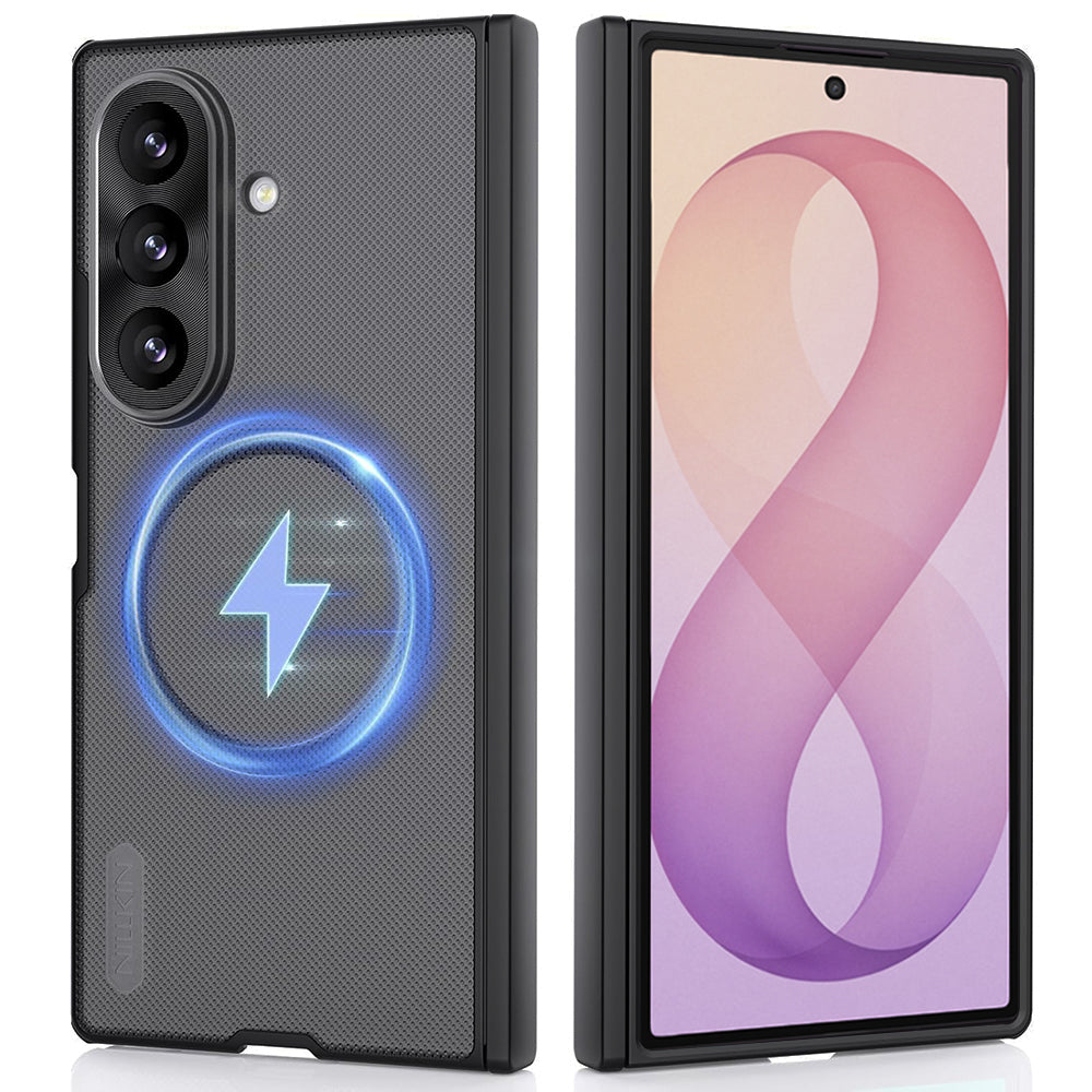 MagSafe puzdro pre Samsung Galaxy Z Fold8 Ultra F976, Nillkin, Super Frosted Shield, Čierne priehľadné