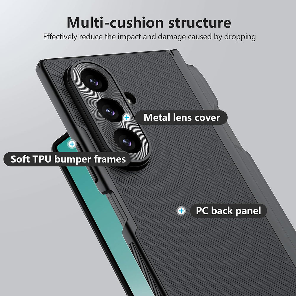 MagSafe puzdro pre Samsung Galaxy Z Fold8 Ultra F976, Nillkin, Super Frosted Shield s držiakom na pero, čierne