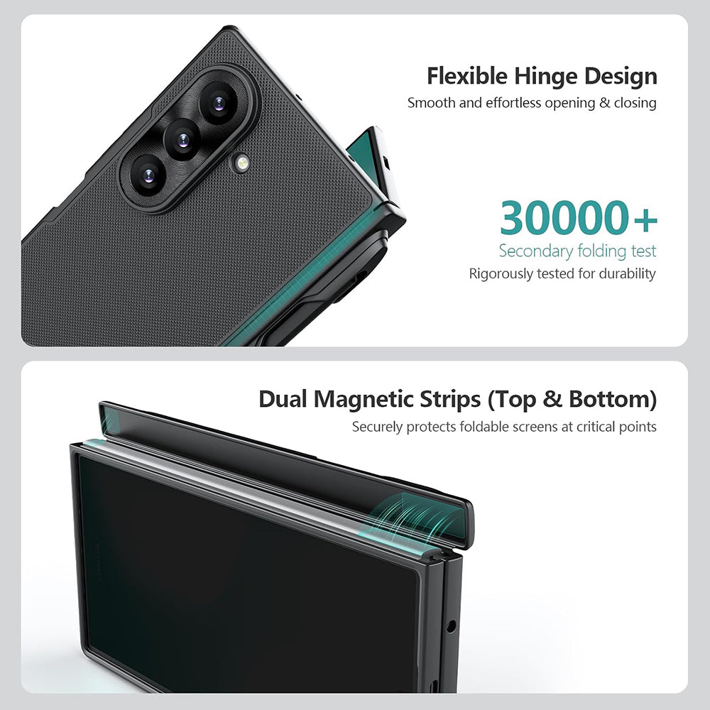 MagSafe puzdro pre Samsung Galaxy Z Fold8 Ultra F976, Nillkin, Super Frosted Shield s držiakom na pero, čierne