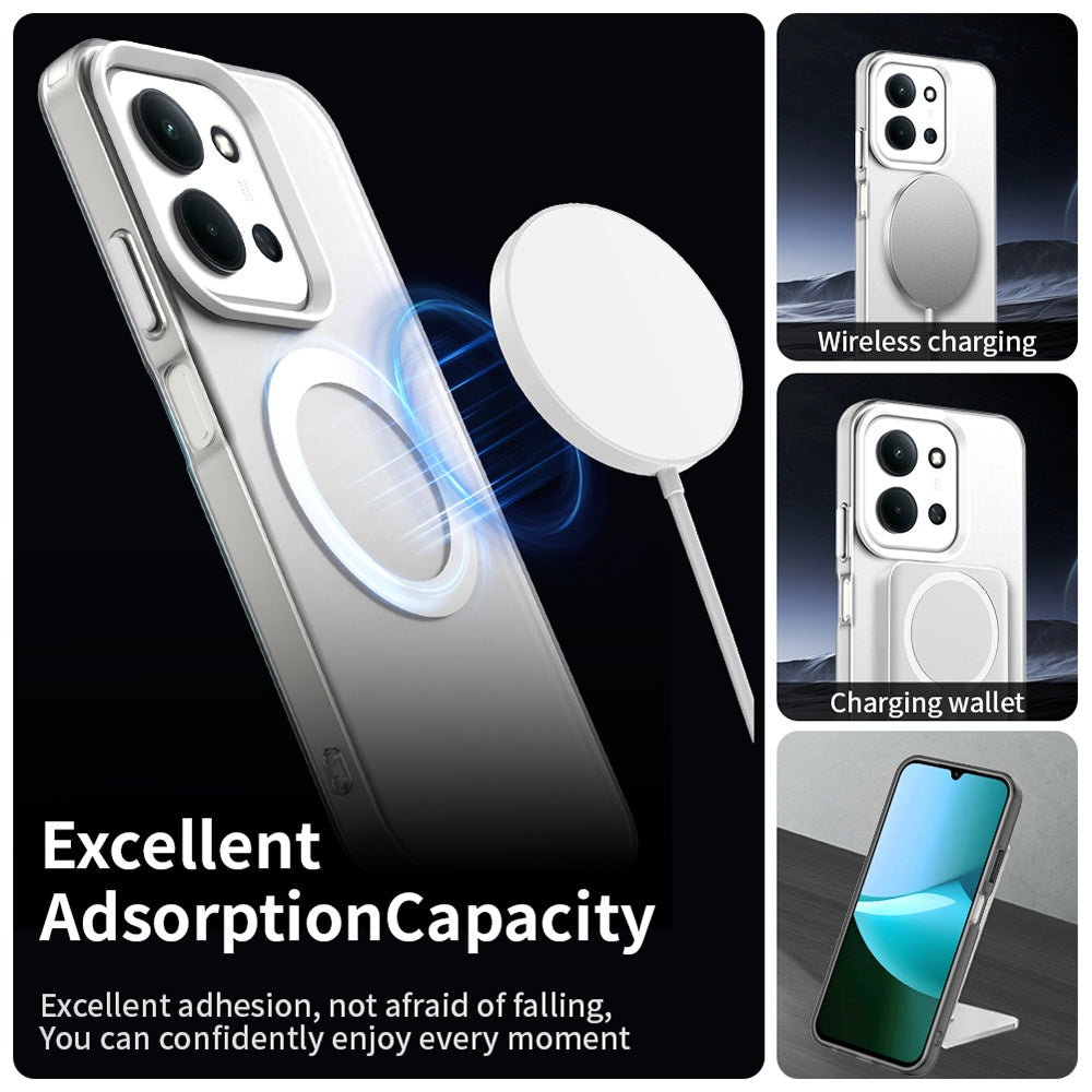MagSafe puzdro pre Xiaomi Poco C85 4G / Redmi 15C 5G / 15C 4G, Techsuit, CandyCase, Biele