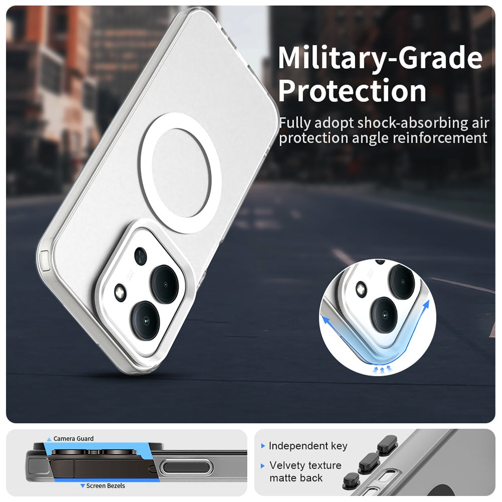 MagSafe puzdro pre Xiaomi Poco C85 4G / Redmi 15C 5G / 15C 4G, Techsuit, CandyCase, Biele