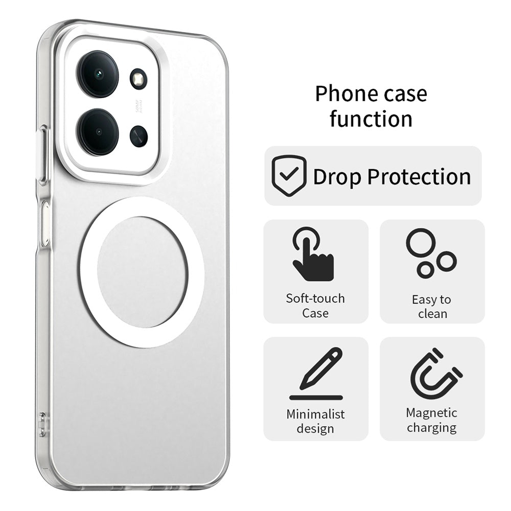 MagSafe puzdro pre Xiaomi Poco C85 4G / Redmi 15C 5G / 15C 4G, Techsuit, CandyCase, Biele