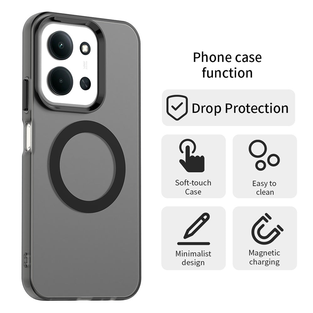 MagSafe puzdro pre Xiaomi Poco C85 4G / Redmi 15C 5G / 15C 4G, Techsuit, CandyCase, Čierna