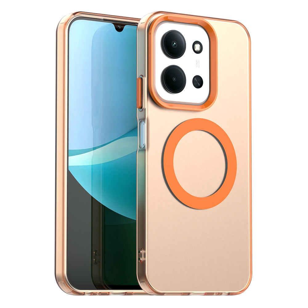 MagSafe puzdro pre Xiaomi Poco C85 4G / Redmi 15C 5G / 15C 4G, Techsuit, CandyCase, Oranžové