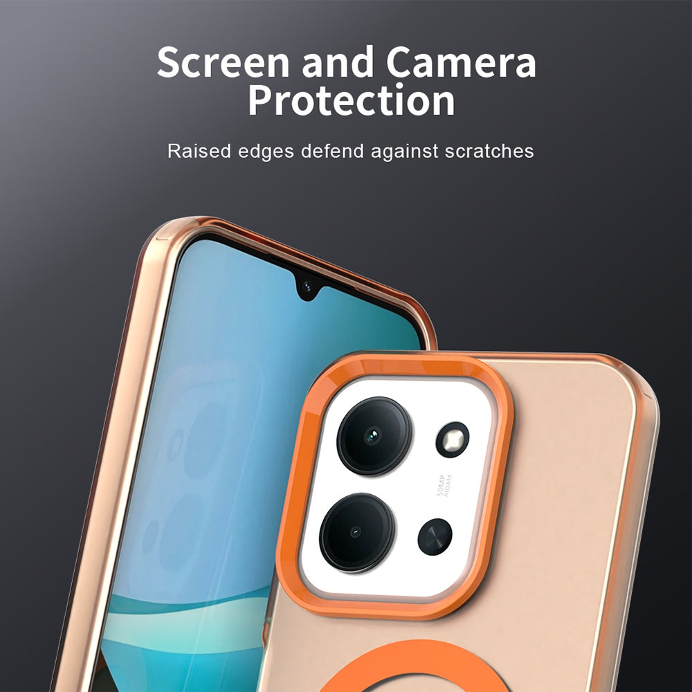 MagSafe puzdro pre Xiaomi Poco C85 4G / Redmi 15C 5G / 15C 4G, Techsuit, CandyCase, Oranžové