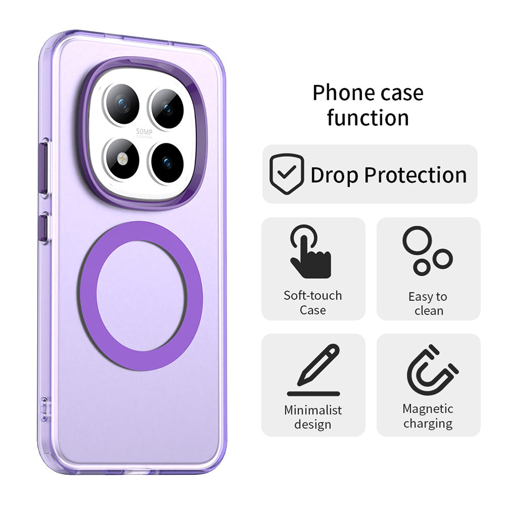 Puzdro MagSafe pre Xiaomi Poco M8 Pro / Redmi Note 15 Pro+ 5G, Techsuit, CandyCase, Fialové