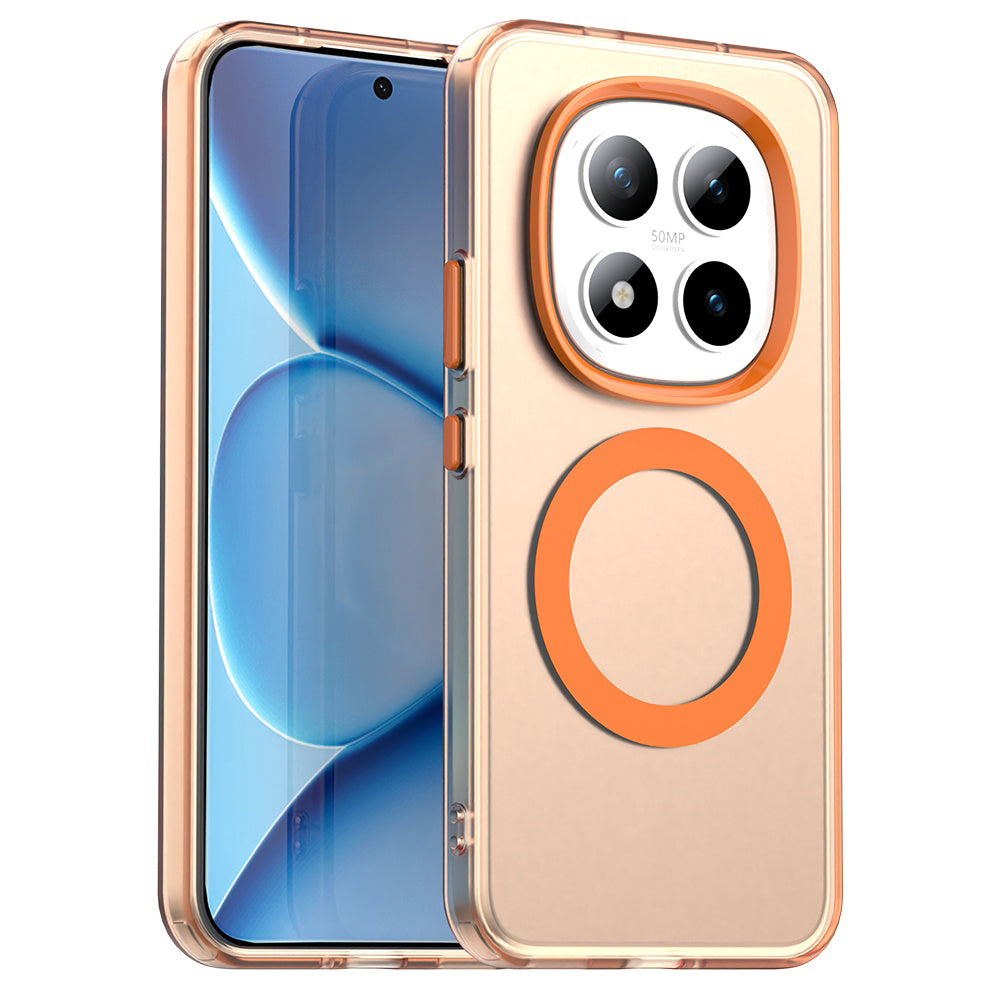 Puzdro MagSafe pre Xiaomi Poco M8 Pro / Redmi Note 15 Pro+ 5G, Techsuit, CandyCase, Oranžové