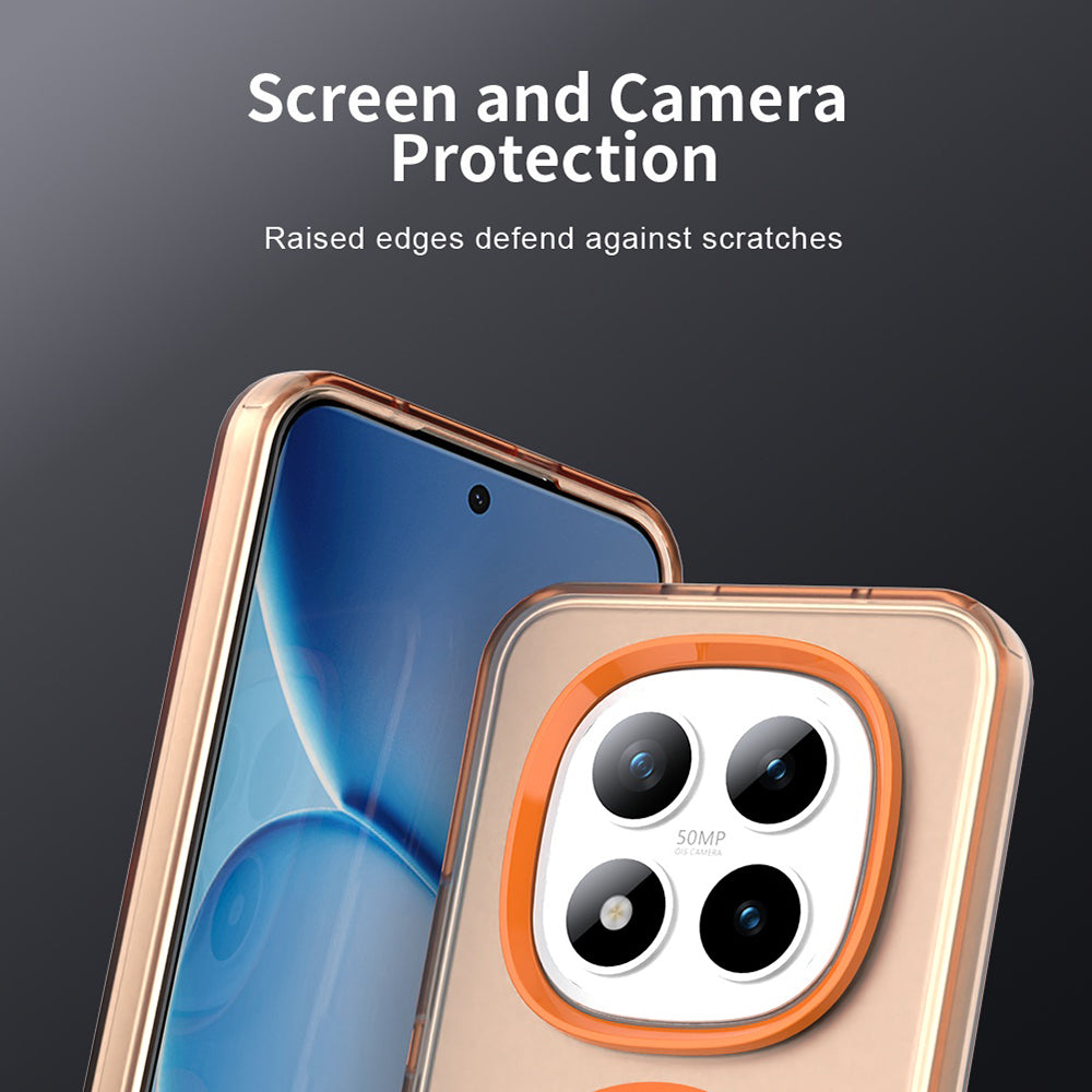 Puzdro MagSafe pre Xiaomi Poco M8 Pro / Redmi Note 15 Pro+ 5G, Techsuit, CandyCase, Oranžové