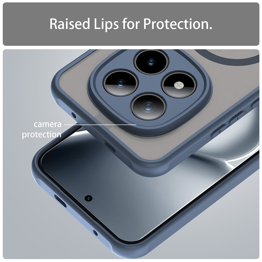 Puzdro MagSafe pre Xiaomi Poco M8 Pro / Redmi Note 15 Pro+ 5G, Techsuit, HaloFrost II, Námornícka modrá