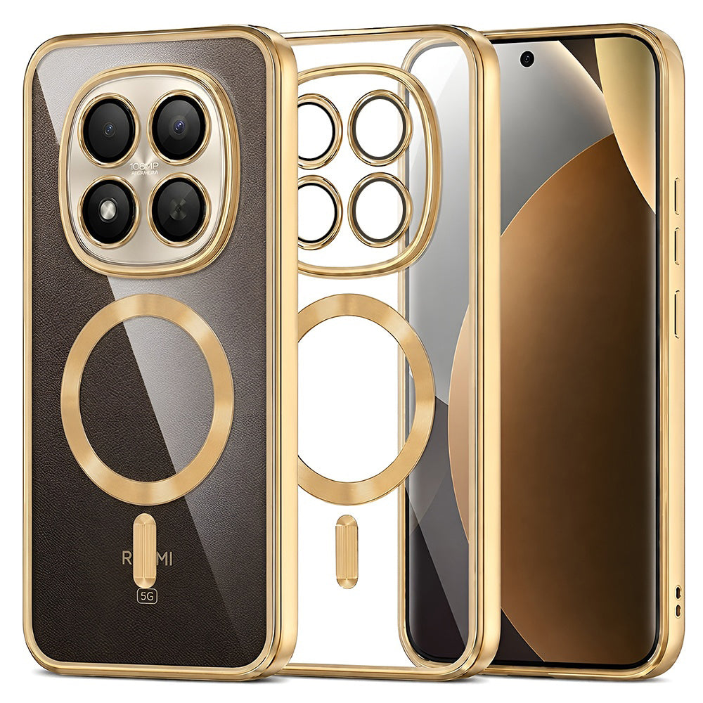 MagSafe puzdro pre Xiaomi Poco M8 Pro / Redmi Note 15 Pro+ 5G, Techsuit, Luxury Crystal, Zlaté