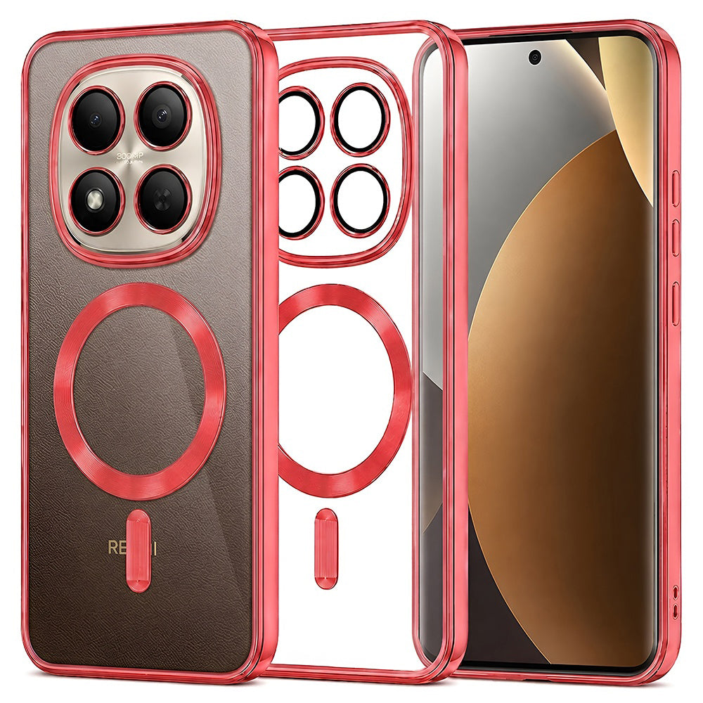 MagSafe puzdro pre Xiaomi Poco M8 Pro / Redmi Note 15 Pro+ 5G, Techsuit, Luxury Crystal, Červené