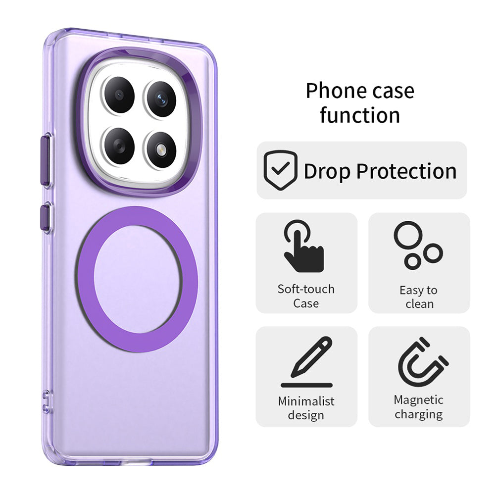 Puzdro MagSafe pre Xiaomi Poco M8 / Redmi Note 15 5G / Note 15 4G, Techsuit, CandyCase, Fialové
