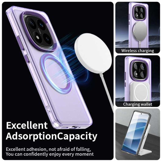MagSafe puzdro pre Xiaomi Poco X7 / Redmi Note 14 Pro 5G, Techsuit, CandyCase, fialové