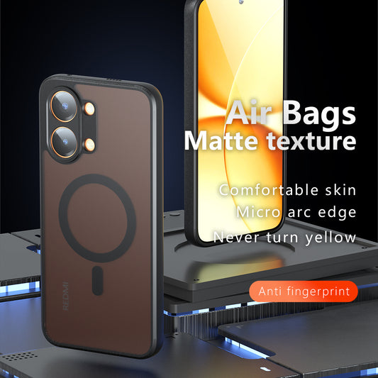 MagSafe puzdro pre Xiaomi Poco X8 Pro Max, Techsuit, PureFrost, Čierna saténová