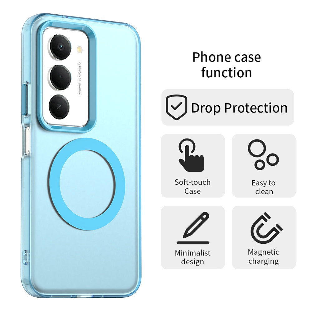 Puzdro MagSafe pre Xiaomi Redmi 15 5G / 15 4G, Techsuit, CandyCase, Modrá