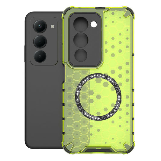 Puzdro MagSafe pre Xiaomi Redmi 15 5G / 15 4G, Techsuit, HoneyComb Shield, Zelené