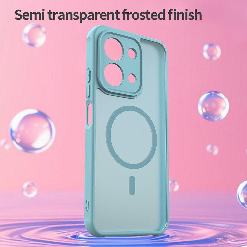 Puzdro MagSafe pre Xiaomi Redmi 15C 5G / 15C 4G, Techsuit, HaloFrost II, Svetlozelená