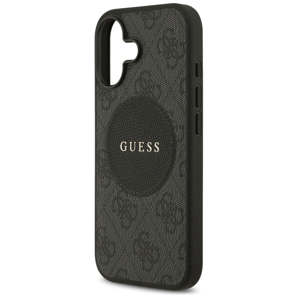 Puzdro MagSafe pre Apple iPhone 17, Guess, 4G Circle Classic Logo, Čierne
