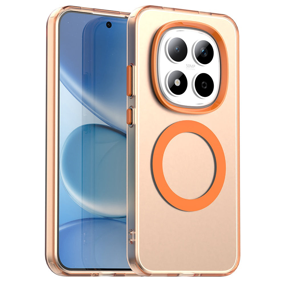 Puzdro MagSafe pre Xiaomi Redmi Note 15 Pro 5G, Techsuit, CandyCase, Oranžové