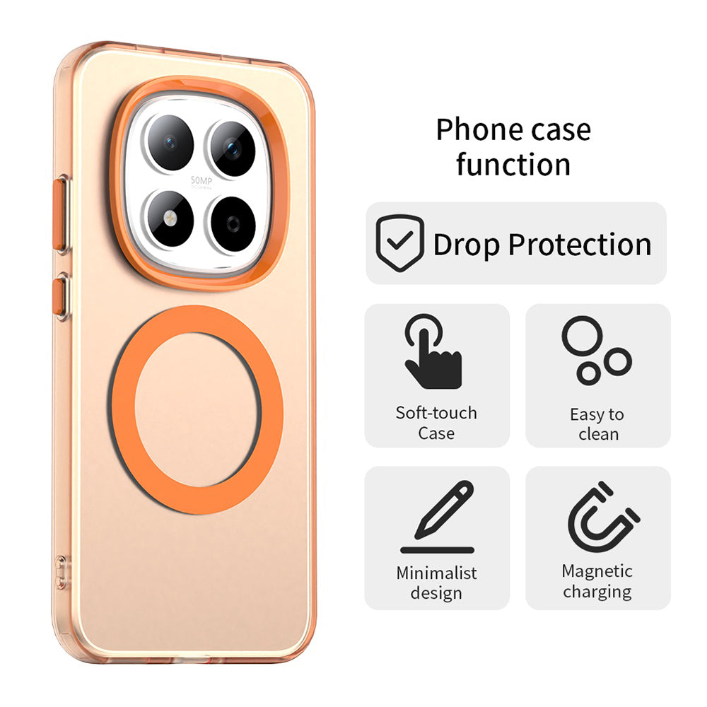 Puzdro MagSafe pre Xiaomi Redmi Note 15 Pro 5G, Techsuit, CandyCase, Oranžové