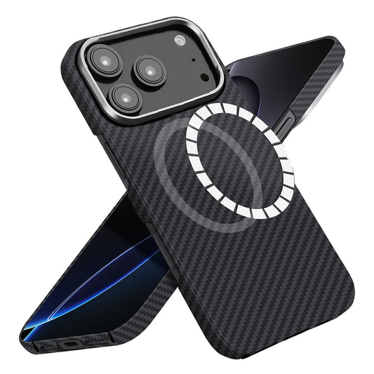 Puzdro MagSafe pre Apple iPhone 17 Pro Max, Techsuit, Aramid Fiber, Čierne