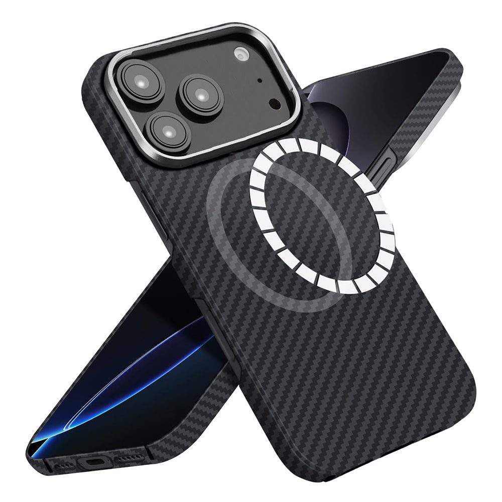 MagSafe Case for Apple iPhone 17 Pro, Techsuit Aramid Fiber, Black