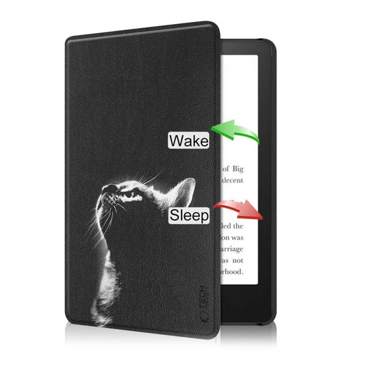 Puzdro pre Amazon Kindle Paperwhite 6 palcov, Tech-Protect, SmartCase Cat, čierne