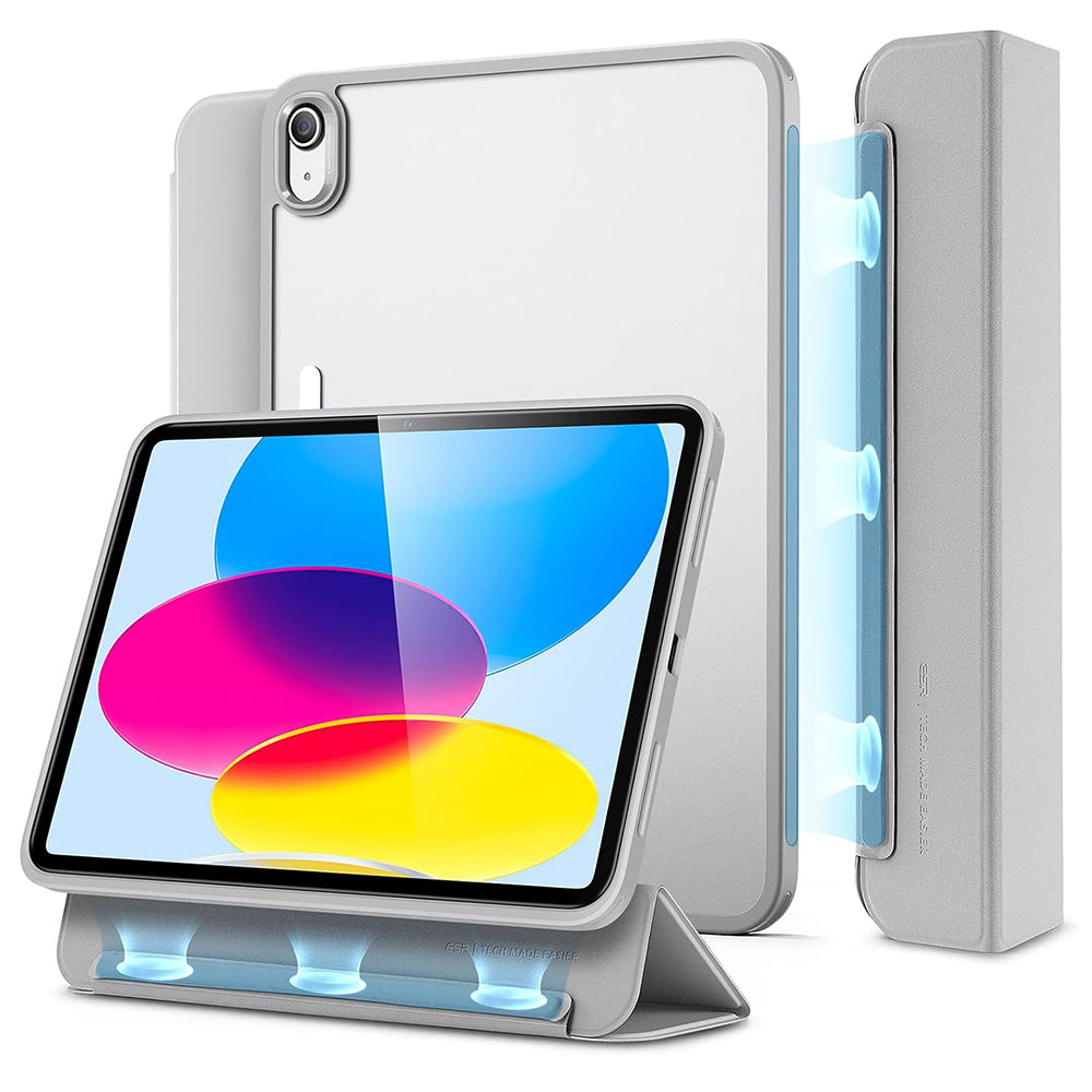 Puzdro pre Apple iPad (2025) / (2022), ESR, Ascend Hybrid, Sivé