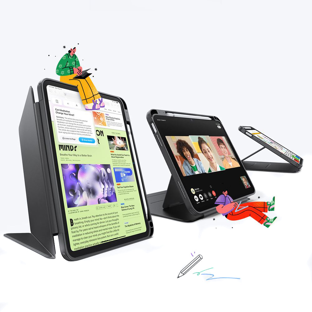 Puzdro pre Apple iPad Air 13 (2025) / Air 13 (2024), ESR, Flip Hybrid, Čierne
