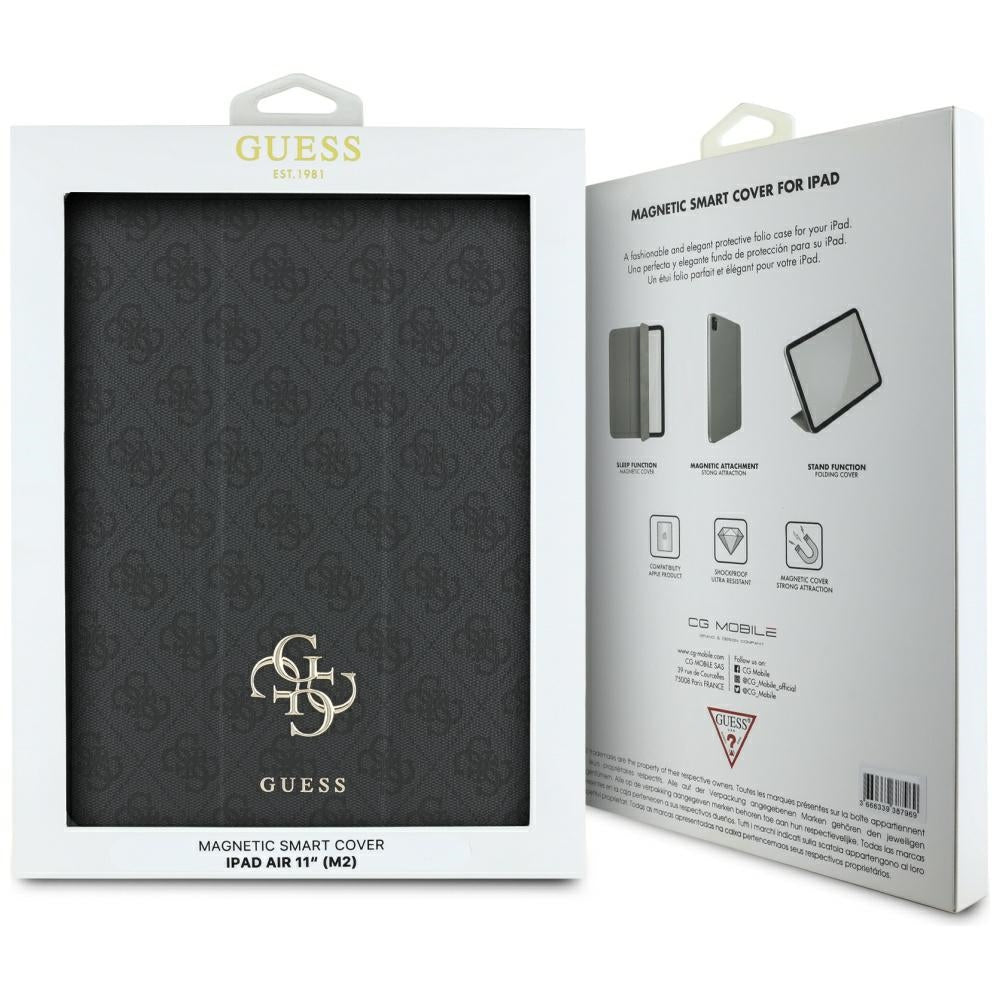 Puzdro pre Apple iPad Air 11 (2025) / Air 11 (2024), Guess, 4G Big Logo, Čierne