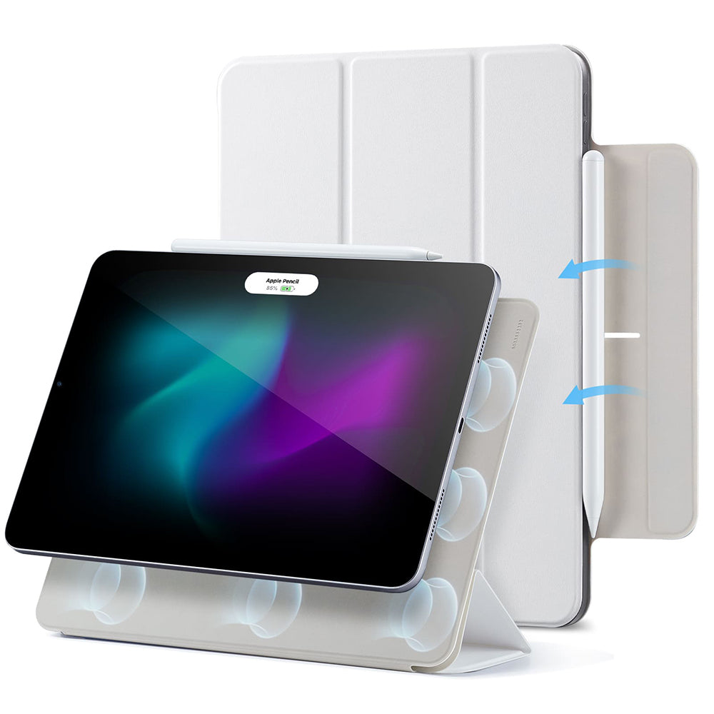 Puzdro pre Apple iPad Air 13 (2025) / Air 13 (2024) / Pro 12.9 (2022) / Pro 12.9 (2021) / Pro 12.9 (2020), ESR, Rebound, Biela